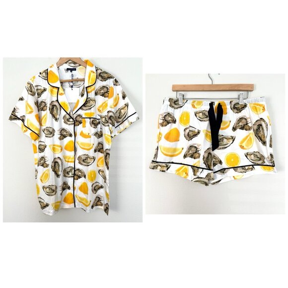 Katie Kime The World Is Your Oyster Pajama Shorts Set Womens 2XL New With Tags - Picture 2 of 13